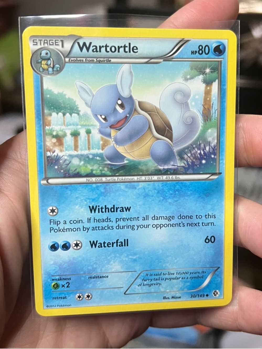 💧Wartortle Pokémon Collectible Card - 30/149